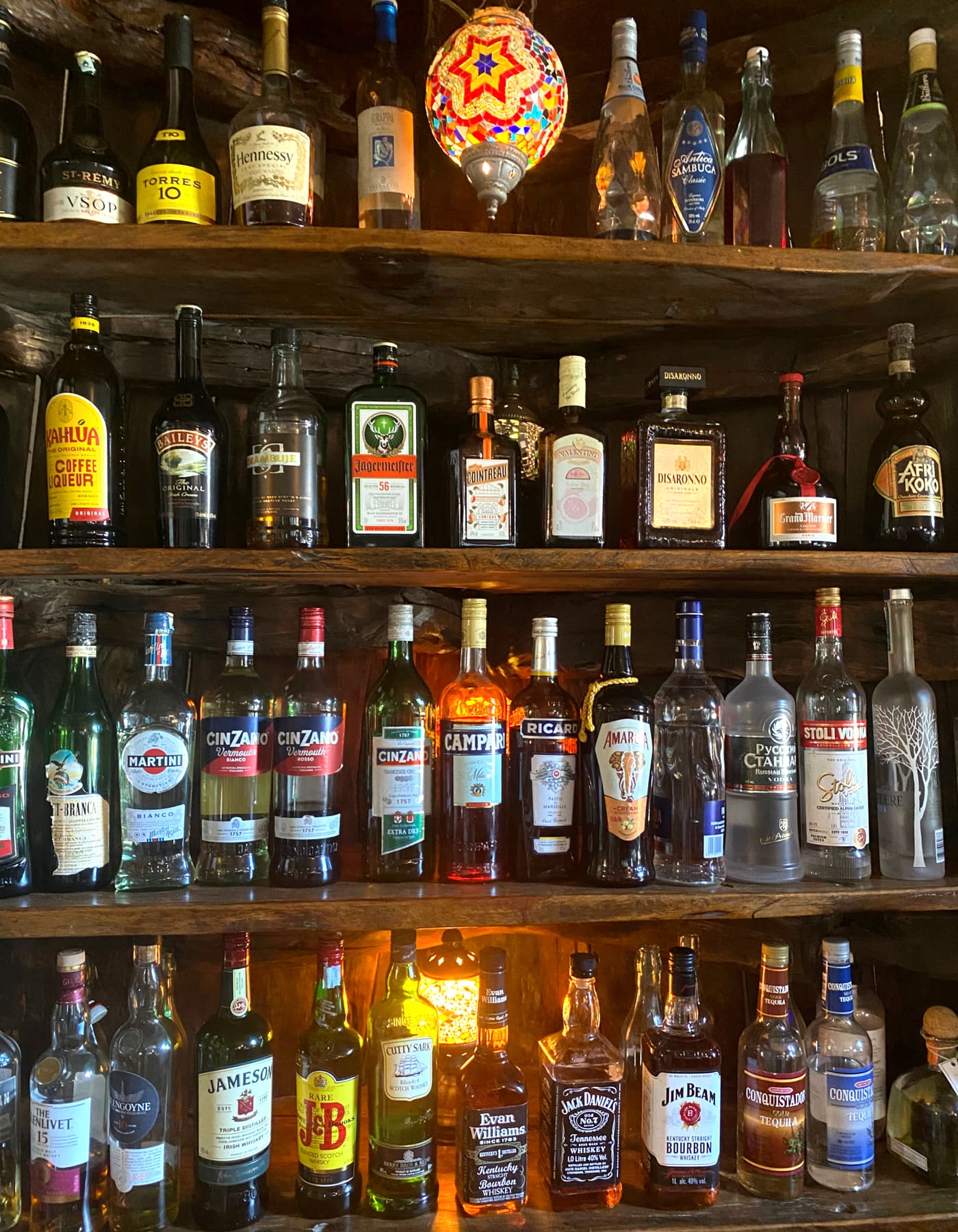 spirits in Zatiny bar