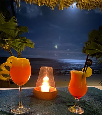 Cocktails by the beach in Michamvi, Zanzibar
